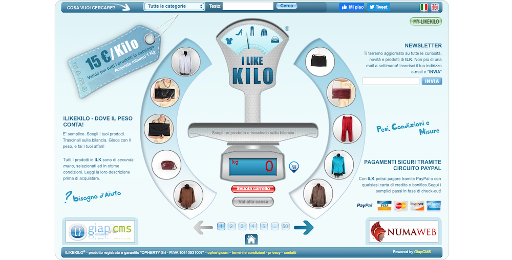 Vendere abbigliamento a peso on-line?